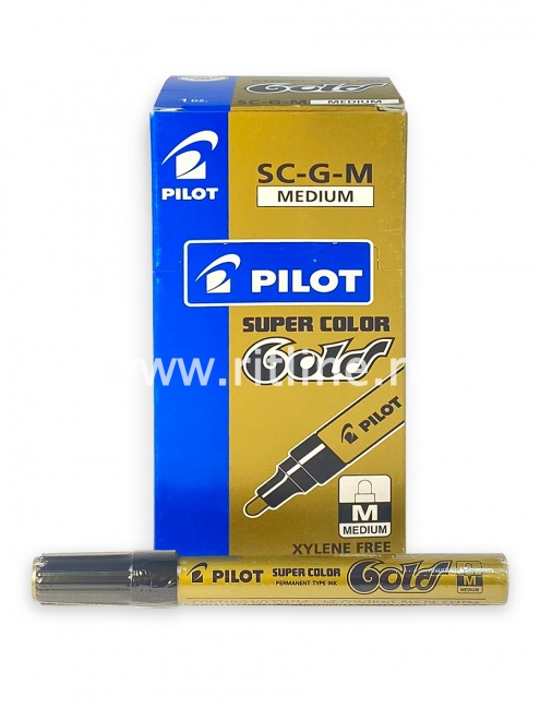 Маркер-краска PILOT, цв. золото (уп 12 шт.)