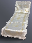 Комплект (атласная т/с "Венеция", накат "Крест", рюш атласный) FITTONE Комплект (атласная т/с "Венеция", накат "Крест", рюш атласный) FITTONE