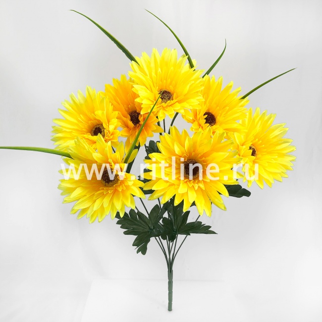 Букет гербер "FITTONE", 7г., выс. 50см, цв.микс Букет гербер "FITTONE", 7г., выс. 50см, цв.микс