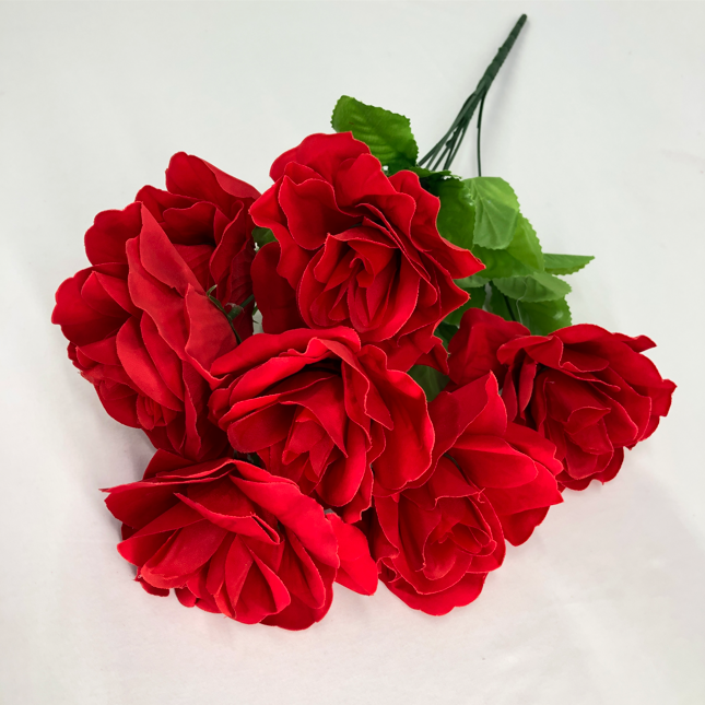 Букет роз "FITTONE", 7г., выс. 56см, бархат, цв.красный