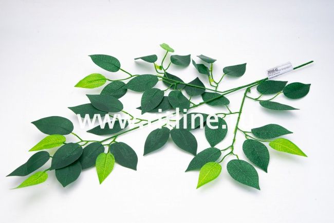 Ветка фикуса "FITTONE", 42л, выс.60см, с принтом, цвет зеленый