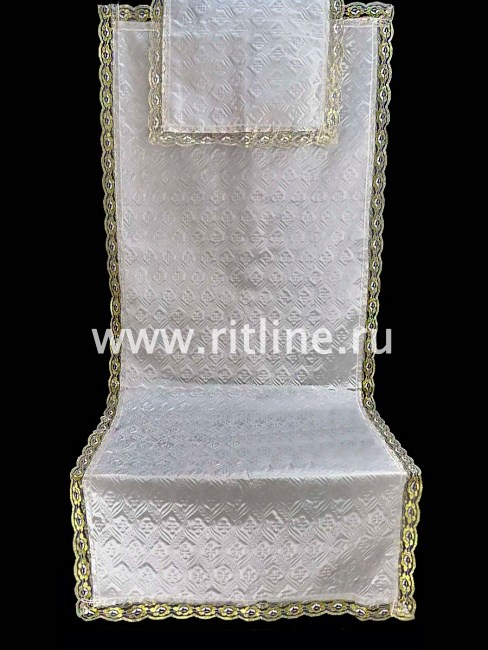 Комплект КТА (Н+П) (термостежка атласная белая Крест, широкое кружево белое) "FITTONE"
