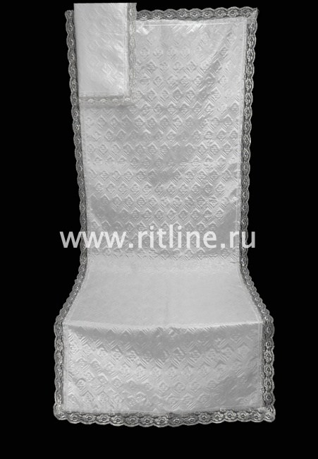 Комплект КТА (Н+П) (термостежка атласная белая Крест, широкое кружево белое) "FITTONE"