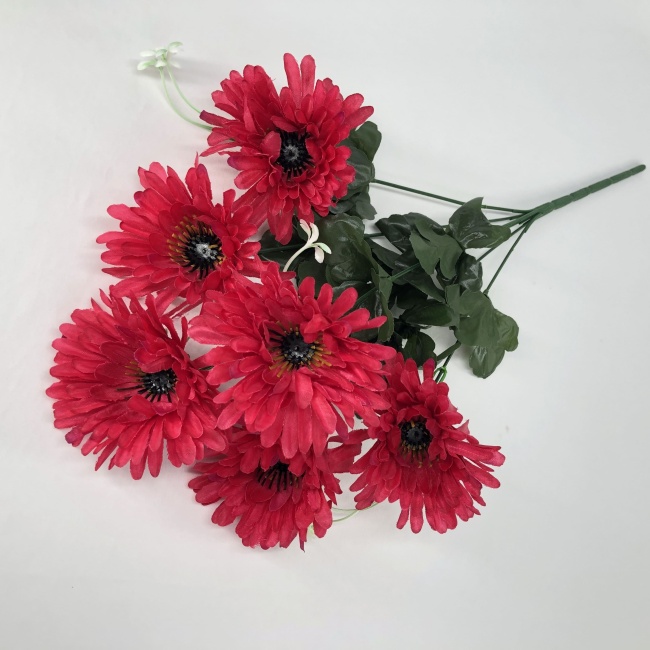 Букет гербер с добавками "FITTONE", 6г, выс. 51см, шелк, цв.микс