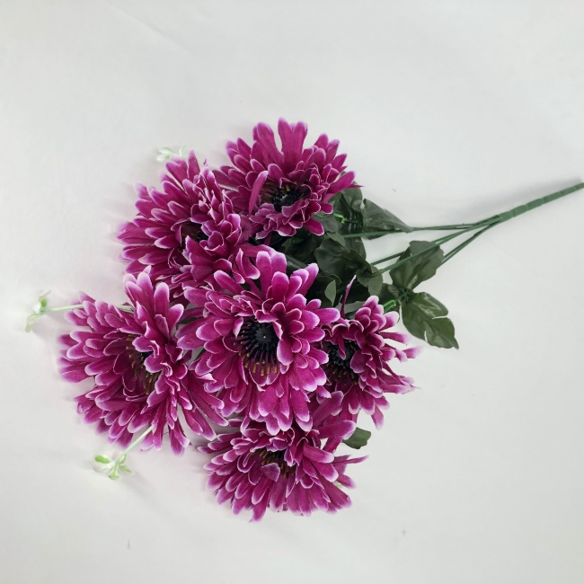 Букет гербер с добавками "FITTONE", 6г, выс. 51см, шелк, цв.микс