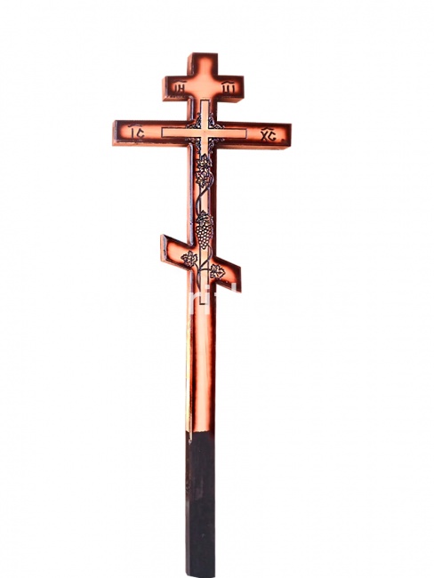 Крест сосновый (двухцветный) надпись INЦI крест, лоза (210х9х4) "MOREFIX"