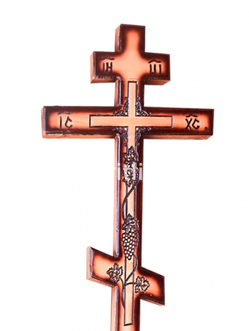 Крест сосновый (двухцветный) надпись INЦI крест, лоза (210х9х4) "MOREFIX"