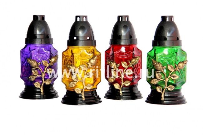 Лампада неугасимая залитая, с орнаментом FITTONE, 4 цвета mix, 180x80мм Лампада неугасимая залитая, с орнаментом FITTONE, 4 цвета mix, 180x80мм