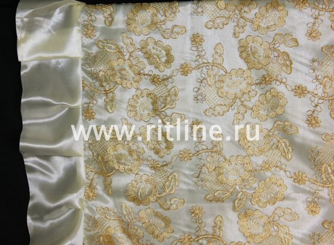 Комплект Элитный (атлас, тюль, волан) FITTONE Luxe