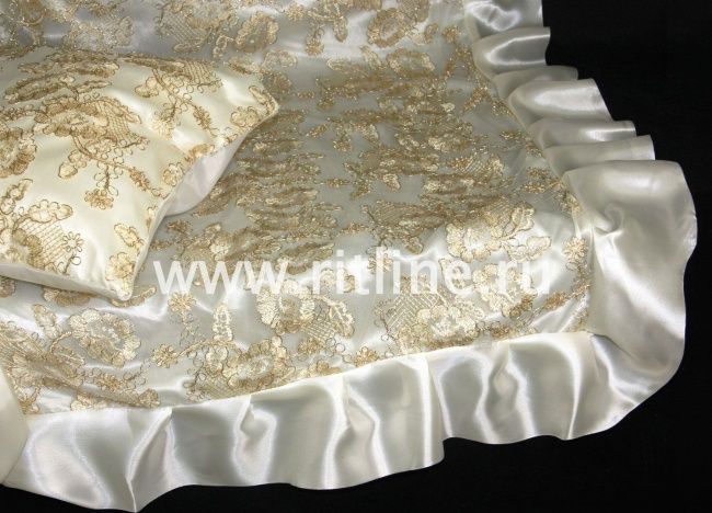 Комплект Элитный (атлас, тюль, волан) FITTONE Luxe