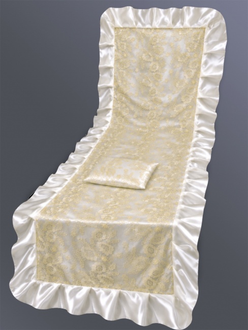 Комплект Элитный (атлас, тюль, волан) FITTONE LUXE Комплект Элитный (атлас, тюль, волан) FITTONE LUXE