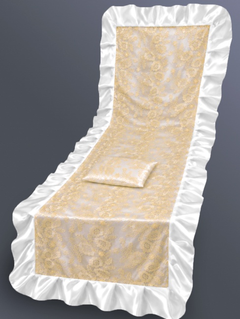 Комплект Элитный (атлас, тюль, волан) FITTONE LUXE Комплект Элитный (атлас, тюль, волан) FITTONE LUXE