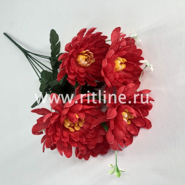 Букет хризантем "FITTONE", 6г, выс. 42см, цв.микс