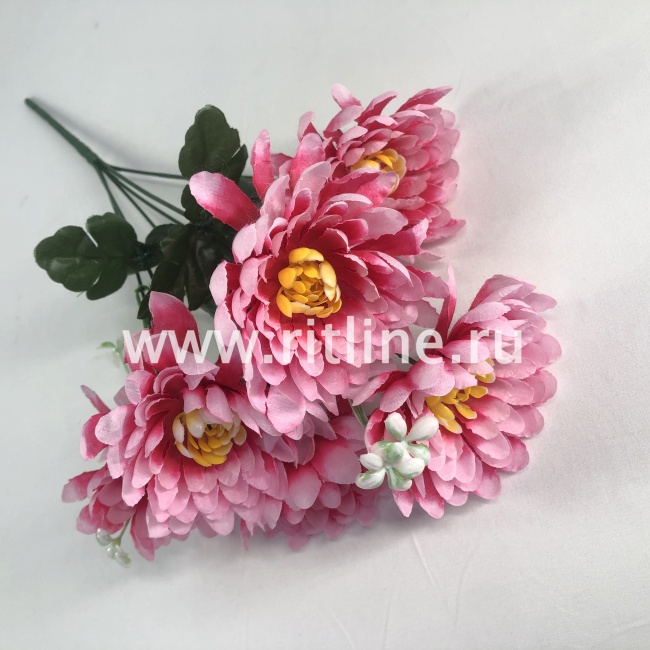 Букет хризантем "FITTONE", 6г, выс. 42см, цв.микс