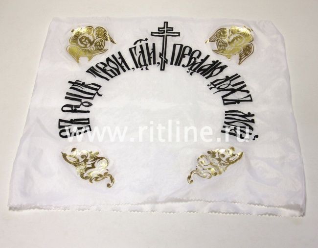 Наволочка шелк, накат с золотом