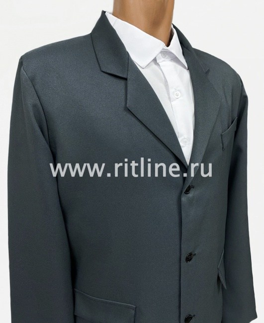 9940 Саван мужской премиум на подкладе, цв. графит FITTONE LUXE