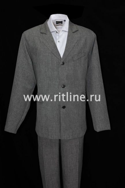 Саван мужской элитный из костюмной ткани, цв. серый FITTONE Саван мужской элитный из костюмной ткани, цв. серый FITTONE
