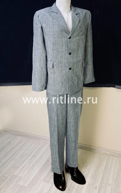 Саван мужской элитный из костюмной ткани, цв. серый FITTONE Саван мужской элитный из костюмной ткани, цв. серый FITTONE