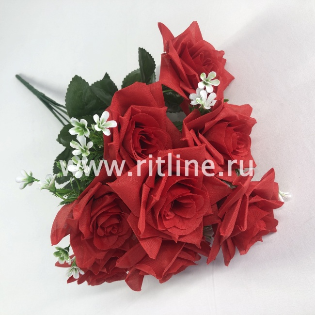 Букет роз "FITTONE", 9г, выс. 44см, цв.микс