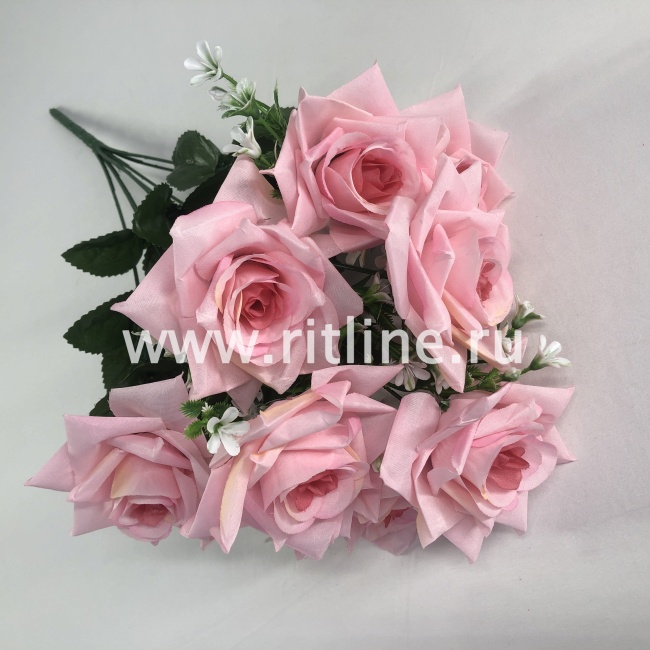 Букет роз "FITTONE", 9г, выс. 44см, цв.микс