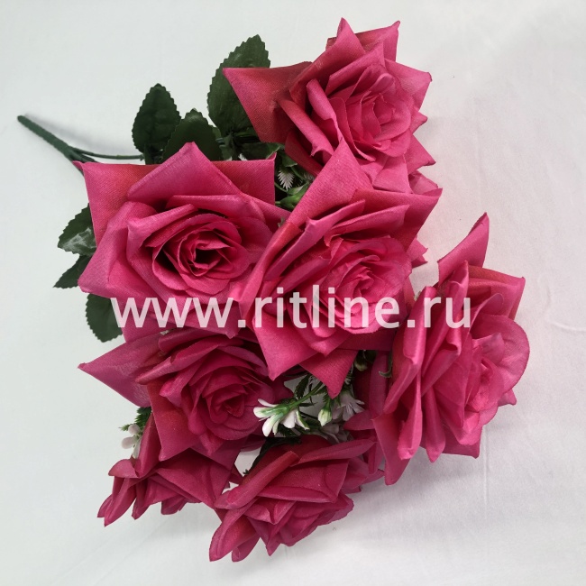 Букет роз "FITTONE", 9г, выс. 44см, цв.микс