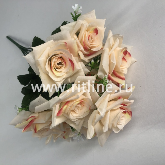 Букет роз "FITTONE", 9г, выс. 44см, цв.микс