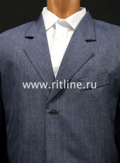 Саван мужской элитный из костюмной ткани, цв. серо-синий FITTONE Саван мужской элитный из костюмной ткани, цв. серо-синий FITTONE