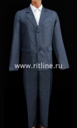 Саван мужской элитный из костюмной ткани, цв. серо-синий FITTONE Саван мужской элитный из костюмной ткани, цв. серо-синий FITTONE