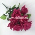 Букет роз с листьями "FITTONE", 9г, выс. 59см, шелк, цв.микс