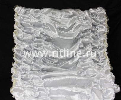 Внутренняя обивка FITTONE атлас белый, кружево белое с золотом Внутренняя обивка FITTONE атлас белый, кружево белое с золотом