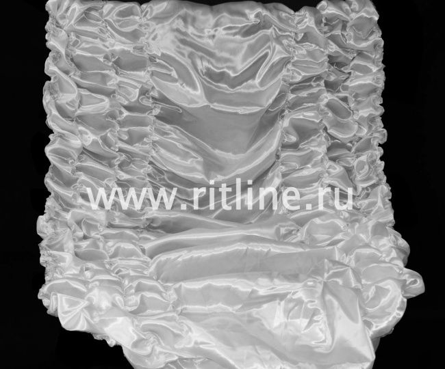 Обивка внутренняя атласная с кружевом, цв. белый FITTONE