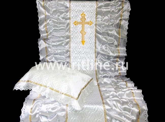 Комплект (атласная драпировка, атласная т/с "Венеция", вышивка "Крест") FITTONE Комплект (атласная драпировка, атласная т/с "Венеция", вышивка "Крест") FITTONE