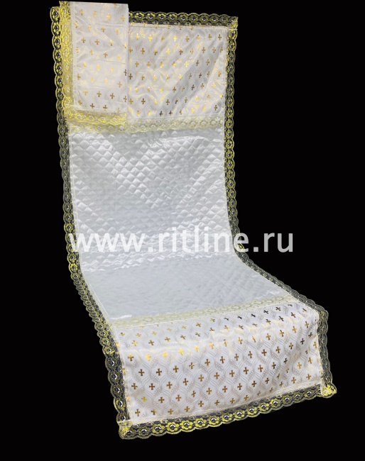 Комплект (атласная т/с "Ромб", шелк с накатом, кружево) FITTONE