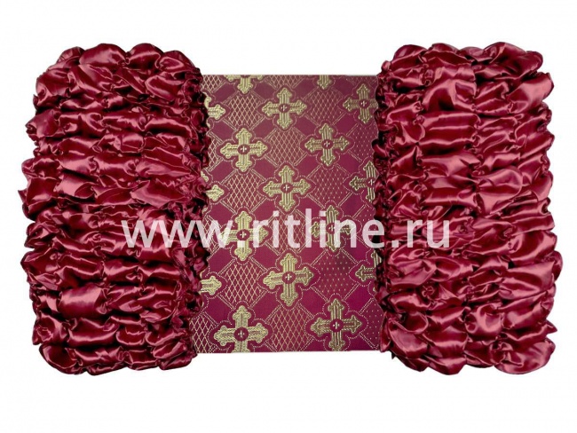 Обивка атласная (верх парча с крестом + боковины атлас) FITTONE