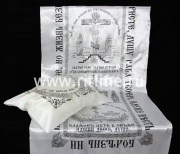 Комплект КАП (Н+П) с ч/б печатью атлас 185*75 см, цв. белый "KROMA"