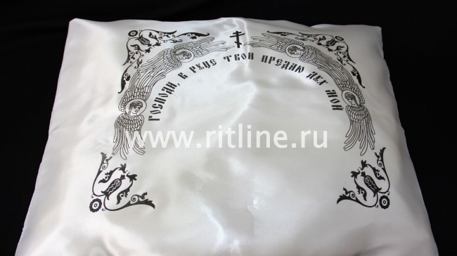 Комплект КАП (Н+П) с ч/б печатью атлас 185*75 см, цв. белый "KROMA"