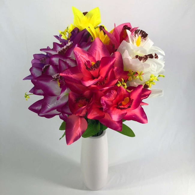 Букет лилий "FITTONE", 7г., выс. 55см, цв.микс