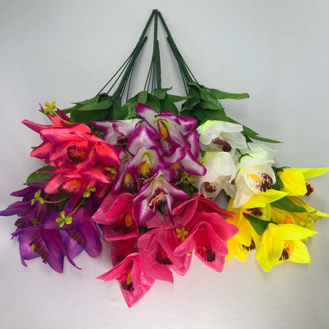 Букет лилий "FITTONE", 7г., выс. 55см, цв.микс