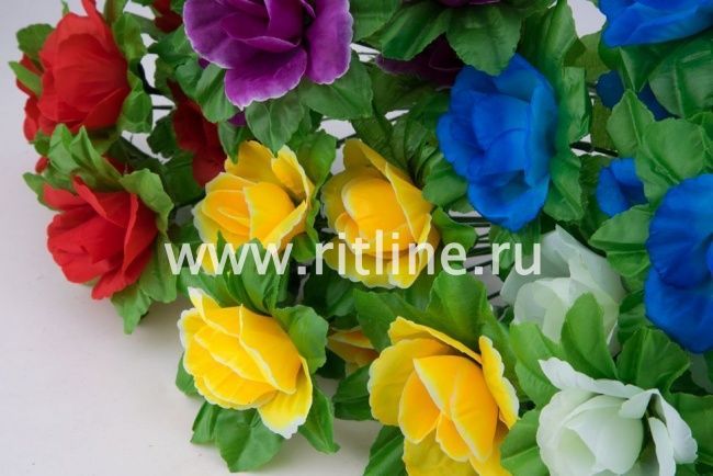 Букет бутонов роз "Fittone", 6г, выс.32, цв.микс