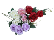 Ветка роз из микрофибры, 3г, выс. 80 см, цв. микс FITTONE