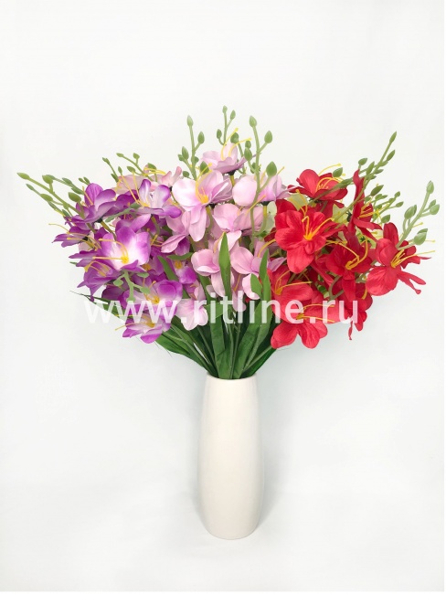 Букет гладиолусов "FITTONE", 5 ветвей, 20г, выс. 44см, атлас, цв.микс Букет гладиолусов "FITTONE", 5 ветвей, 20г, выс. 44см, атлас, цв.микс