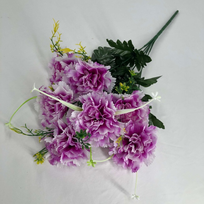 Букет гвоздик с зеленью "FITTONE", 7г., выс. 52см, цв.микс