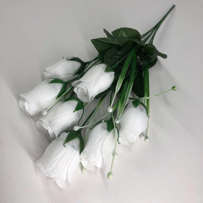 Букет бутонов роз "Fittone", 7г, выс.40, хлопок, цв.микс