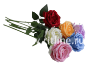 Роза одиночная из микрофибры, выс. 50 см, диам. 10 см, цв. микс FITTONE