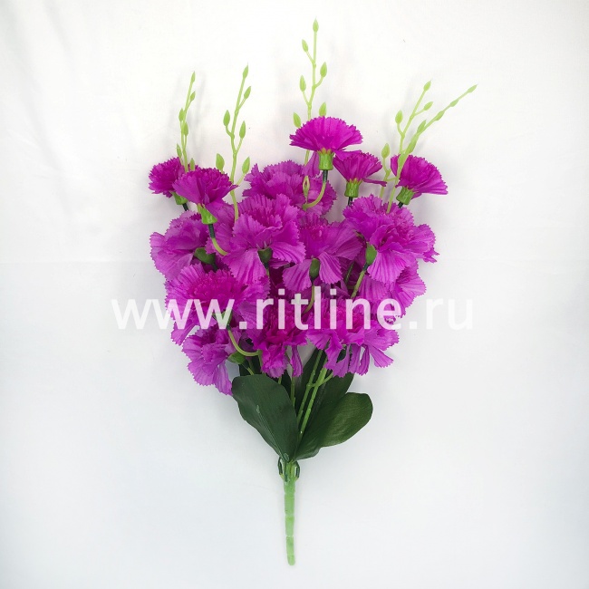 Букет гвоздик "FITTONE", 15г, выс. 48см, атлас, цв.микс Букет гвоздик "FITTONE", 15г, выс. 48см, атлас, цв.микс