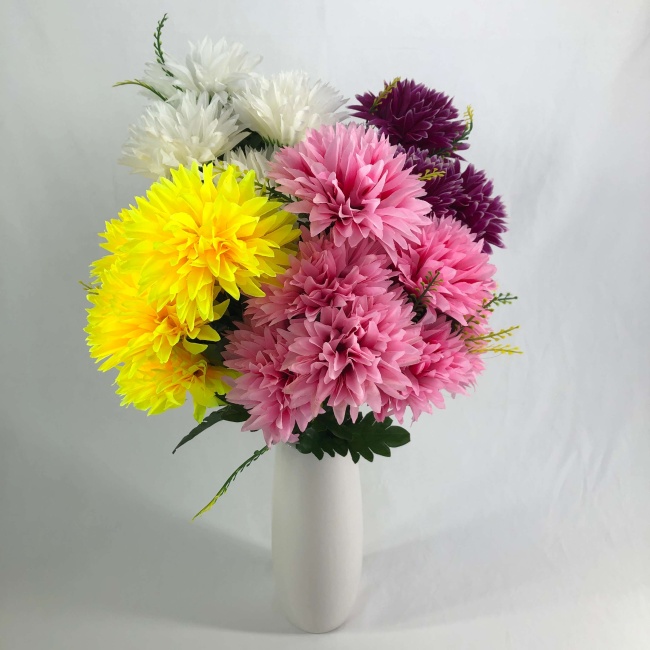 Букет астр с травкой "FITTONE", 7г., выс. 55см, цв.микс