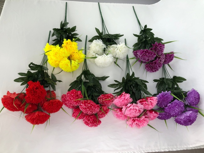 Букет гвоздик "FITTONE", 7г., выс. 55см, цв.микс