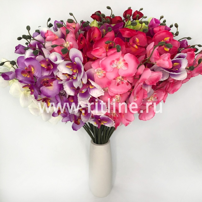 Ветка орхидеи, 8г, выс. 70 см, атлас, цв. микс FITTONE
