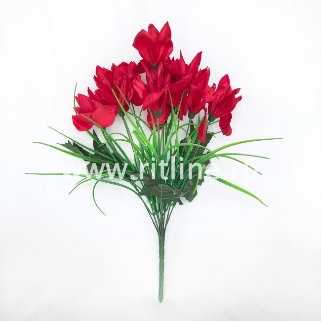 Букет ирисов с травкой "FITTONE", 11г., выс. 50см, атлас, цв.микс Букет ирисов с травкой "FITTONE", 11г., выс. 50см, атлас, цв.микс