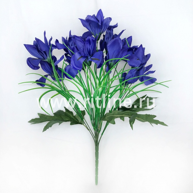 Букет ирисов с травкой "FITTONE", 11г., выс. 50см, атлас, цв.микс Букет ирисов с травкой "FITTONE", 11г., выс. 50см, атлас, цв.микс